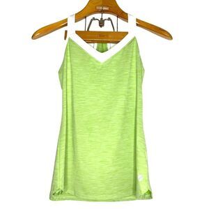 Lija Women Radiant Golf Tank Heather Leaf Green Size: S/P